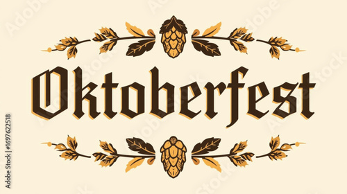 Oktoberfest Prosit Typography Sticker – Traditional German Toast Vector Illustration