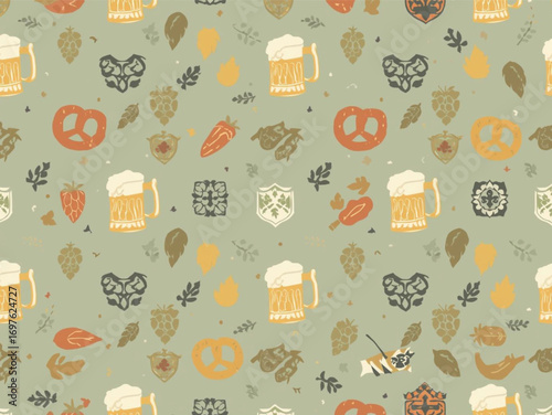 Oktoberfest Beer Splash Sticker – Dynamic Drink Element for Festival Graphics