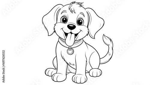 Cute cartoon puppy