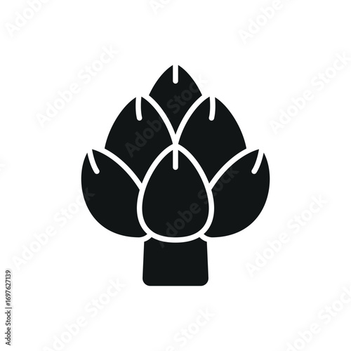 Artichoke icon in minimal glyph for agriculture and eco content.