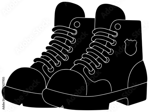 army illustration military silhouette boots logo veteran icon war outline soldier patriotic combat usa shoes warrior patriot flag leather shape for vector graphic background