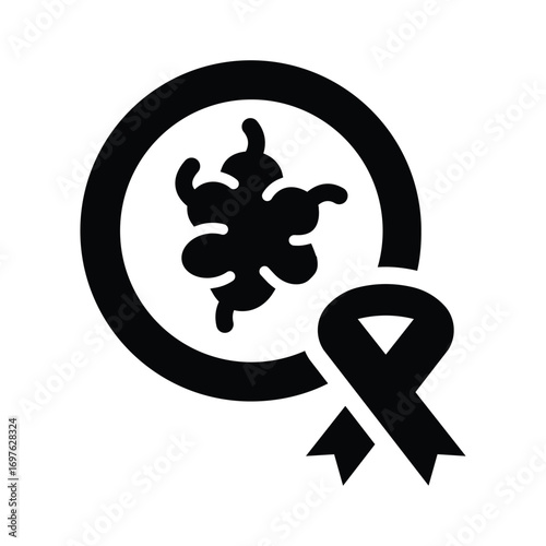 oncology glyph icon illustration vector graphic.eps