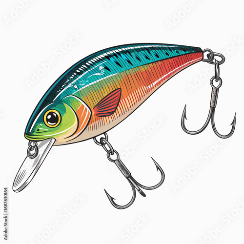 Beautiful Create Bold Stroke Crankbait Fishing Lure Professional Photo