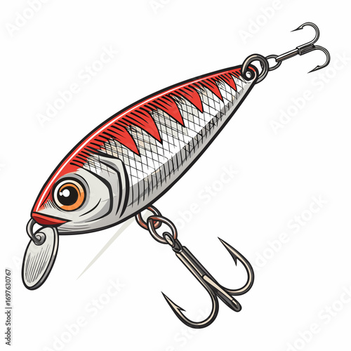 Create Bold Stroke Fishing Lure Spoon Type Creative Visual Perfect for Editorial Content