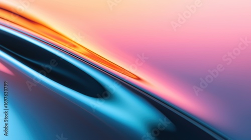 Abstract reflections of bright colors on a glossy car surface, enhancing its sleek design.