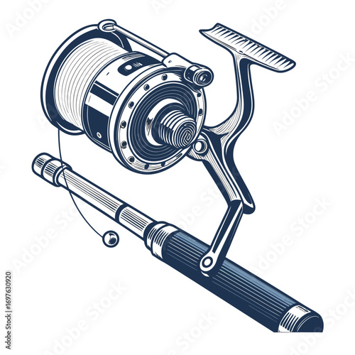 Create Bold Stroke Fishing Rod Holder Premium Digital Asset Great for Commercial Projects