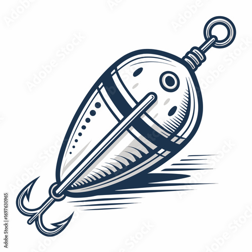 Depicting Create Bold Stroke Fishing Sinker Weight Beautiful Professional Photo