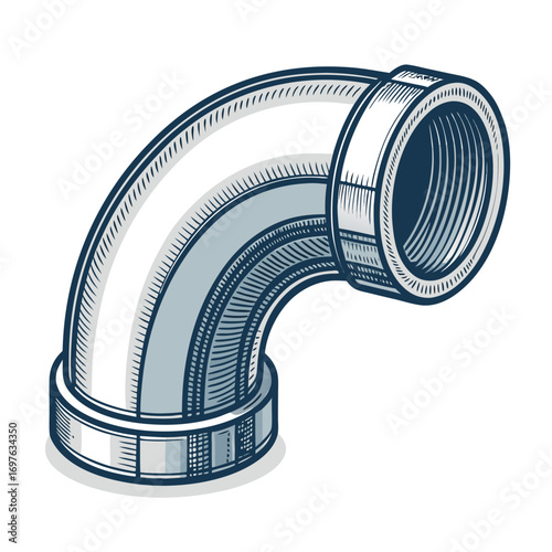 Stunning Create Bold Stroke Pipe Elbow Degree Premium Digital Asset