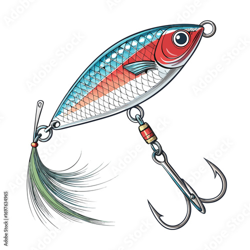 Create Bold Stroke Spinnerbait Fishing Lure Professional Photo Suitable for Design