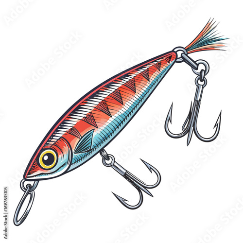 Beautiful Create Bold Stroke Squid Jig Lure Premium Digital Asset