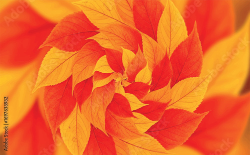 Warm and vibrant abstract background with blended orange yellow and red tones