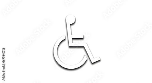 Universal wheelchair accessibility symbol, illustrating mobility assistance and inclusive design