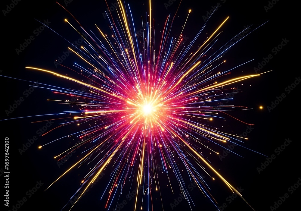 Fototapeta premium Abstract radiance trails emanating with luminescent intensity backdrop