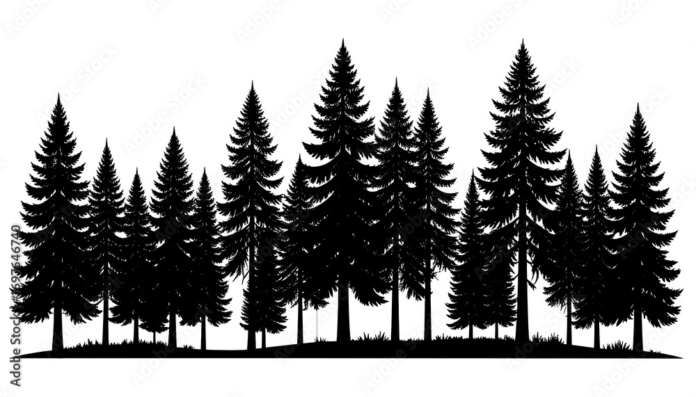 Obraz premium Silhouette of a forest