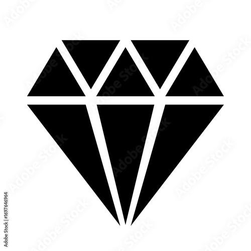Black Diamond Icon – Luxury Gemstone Silhouette