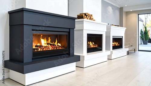 Wallpaper Mural Modern fireplaces in a showroom Torontodigital.ca