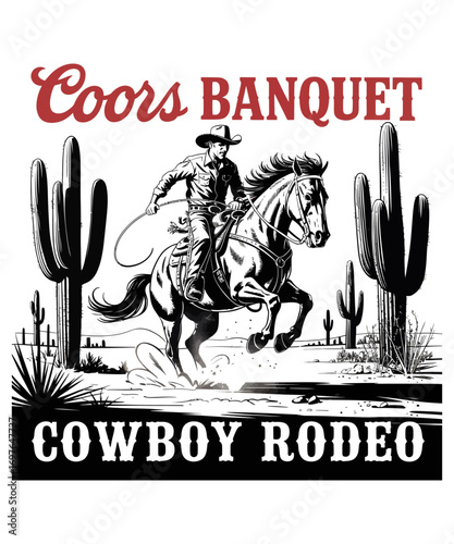 Coors Banquet Rodeo A Western-Style Illustration