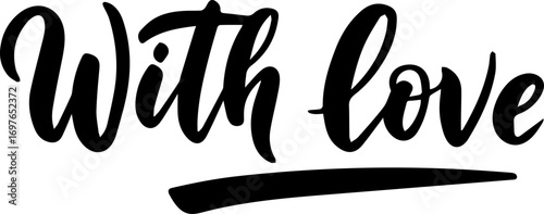 with love calligraphy