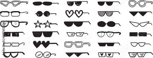 Sunglasses Icons, Fashion Accessories, Eyewear Designs, Cool Doodles, Summer Shades, Stylish Glasses, Cartoon Specs, Funky Sunglasses, Eyewear Art, Sun Protection, Retro Glasses, Trendy Shades, Sungla
