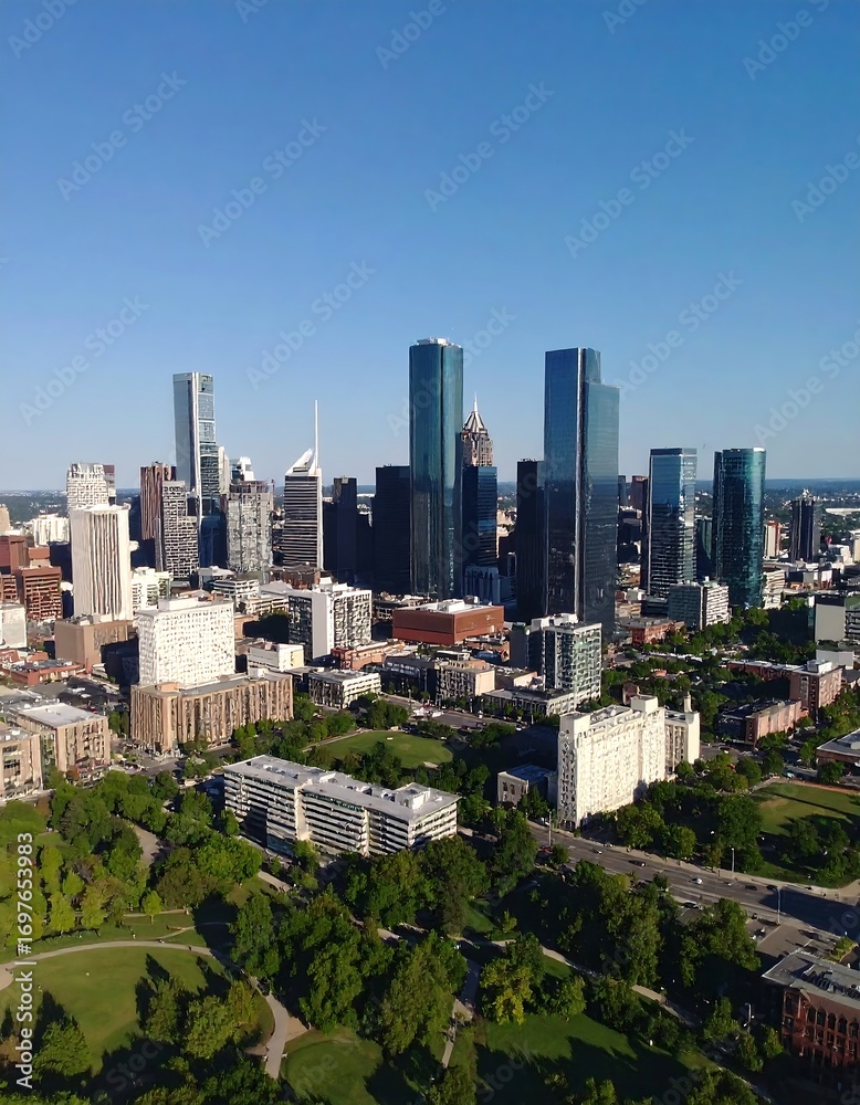 Obraz premium Panoramic city view, daytime