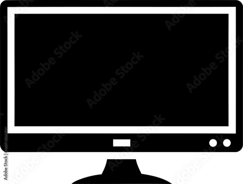 Simple computer monitor display screen icon