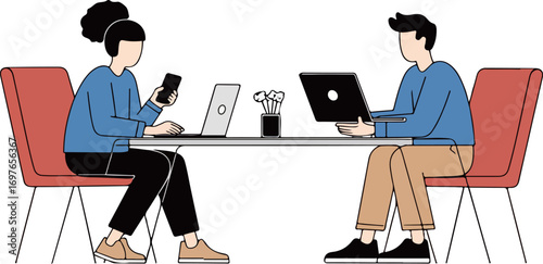 Woman working on laptop at desk