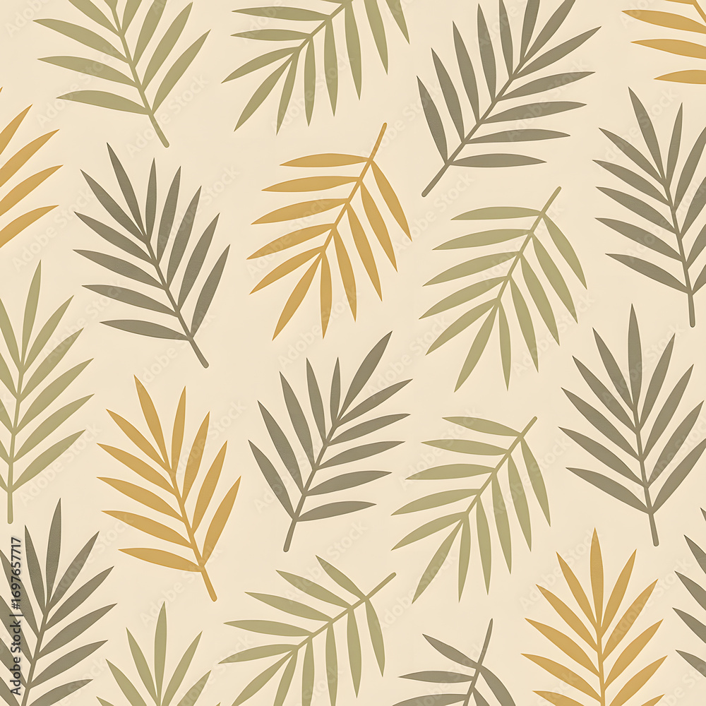 Naklejka premium seamless pattern with leaves
