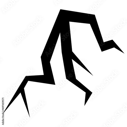 Cracks icon vector. Dry heartquake illustration sign. Fissure symbol. Fracture logo. rift mark.