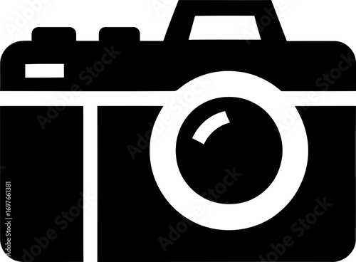 Simple camera icon for photography and memories