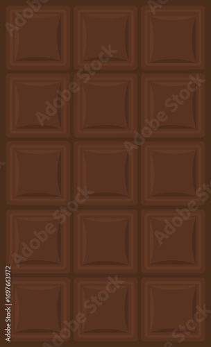 Chocolate bar. Chocolate background. Vector illustration