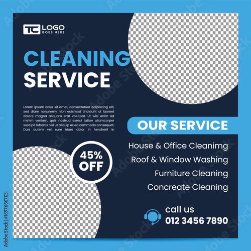 Home cleaning service or Reliable clean flyer and social media post design template and brochure design