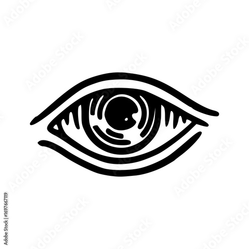 hypnotic all-seeing eye drawing