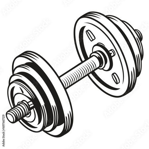 dumbbell isolated on white