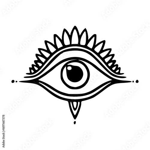 mystical all-seeing eye vector illustration