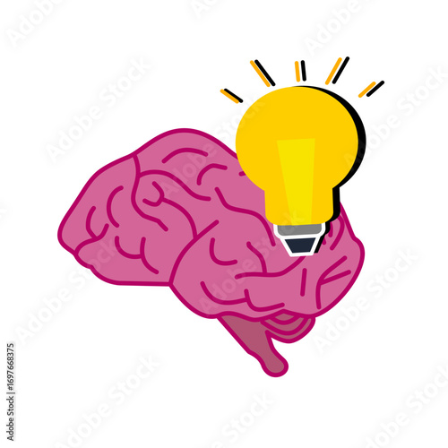 Brain Light Bulb Idea