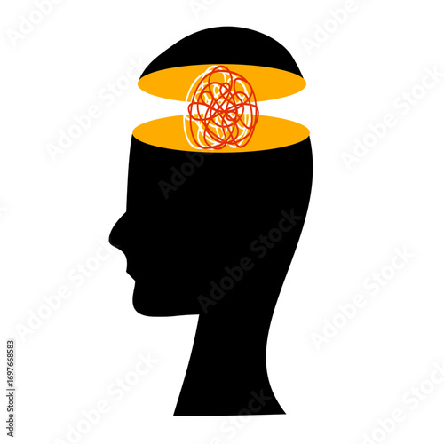 Head Silhouette Open Confusion