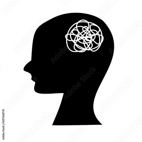 Human Head with Brain Pattern