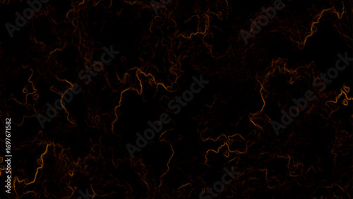 Dark abstract background with faint glowing orange fractal flowing lines. Energy currents, lightning veins, or cosmic plasma streams. Mysterious, futuristic, and atmospheric texture
