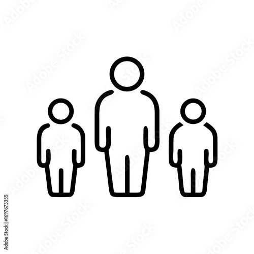 People Group Icons – Small, Medium, Large Group Symbols with Transparent PNG and Vector Illustrations