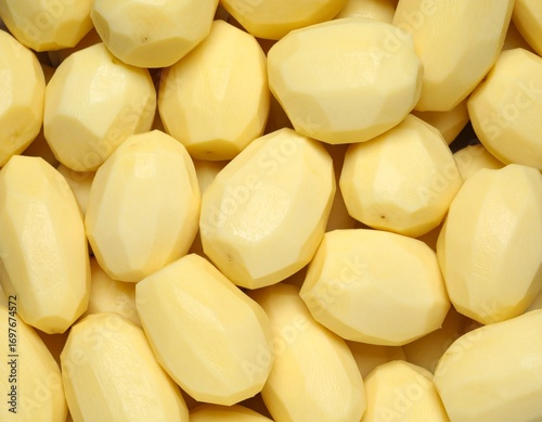 peeled potatoes background