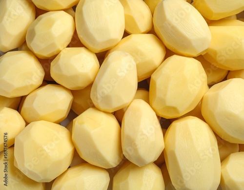 peeled potatoes background