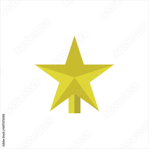 Star Christmas Decoration Vector Flat Illustration