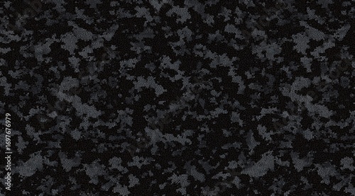 Dark gray camouflage pattern on a black background