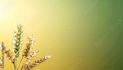 Wheat Stalks in Buttermilk and Mint Gradient