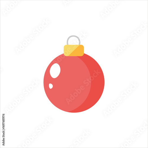 Christmas Ornament Vector Flat Illustration
