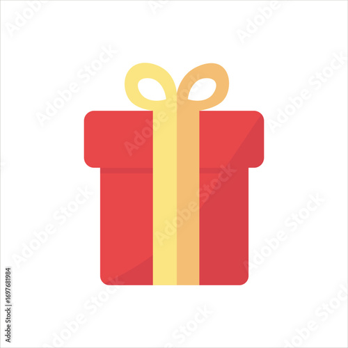 Christmas Gift Vector Flat Illustration