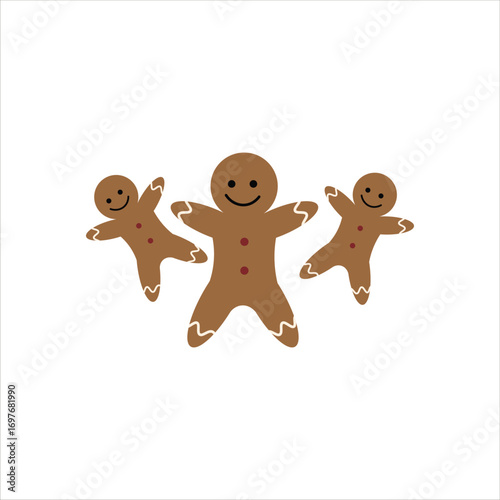 Ginger Bread Vector Flat Illustration