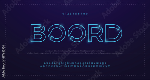 Creative Outline Double line monogram alphabet and tech fonts. Lines font regular uppercase and lowercase. Vector illustration.