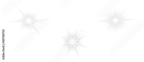 Star, white, sparkle, glistering, twinkle light elements in PNG format. Sparkle and star PNG clipart for Overlay use. Transparent glowing decor for celebration and premium designs.
