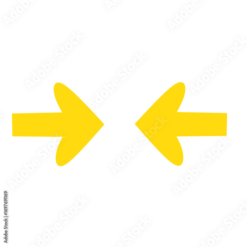 Two yellow arrows pointing in opposite directions.